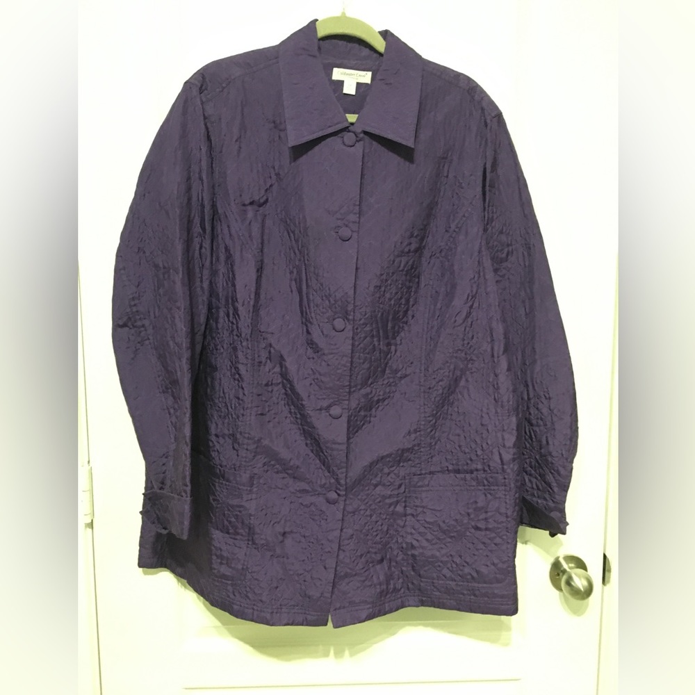 Coldwater Creek Quilted, Purple Blazer/Jacket. Sz 2X